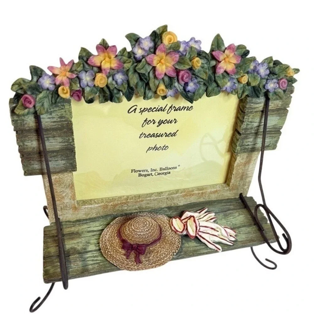 Burton Picture Frame Garden Bench Floral Home Decor Multicolor‎ 4x6 Gift